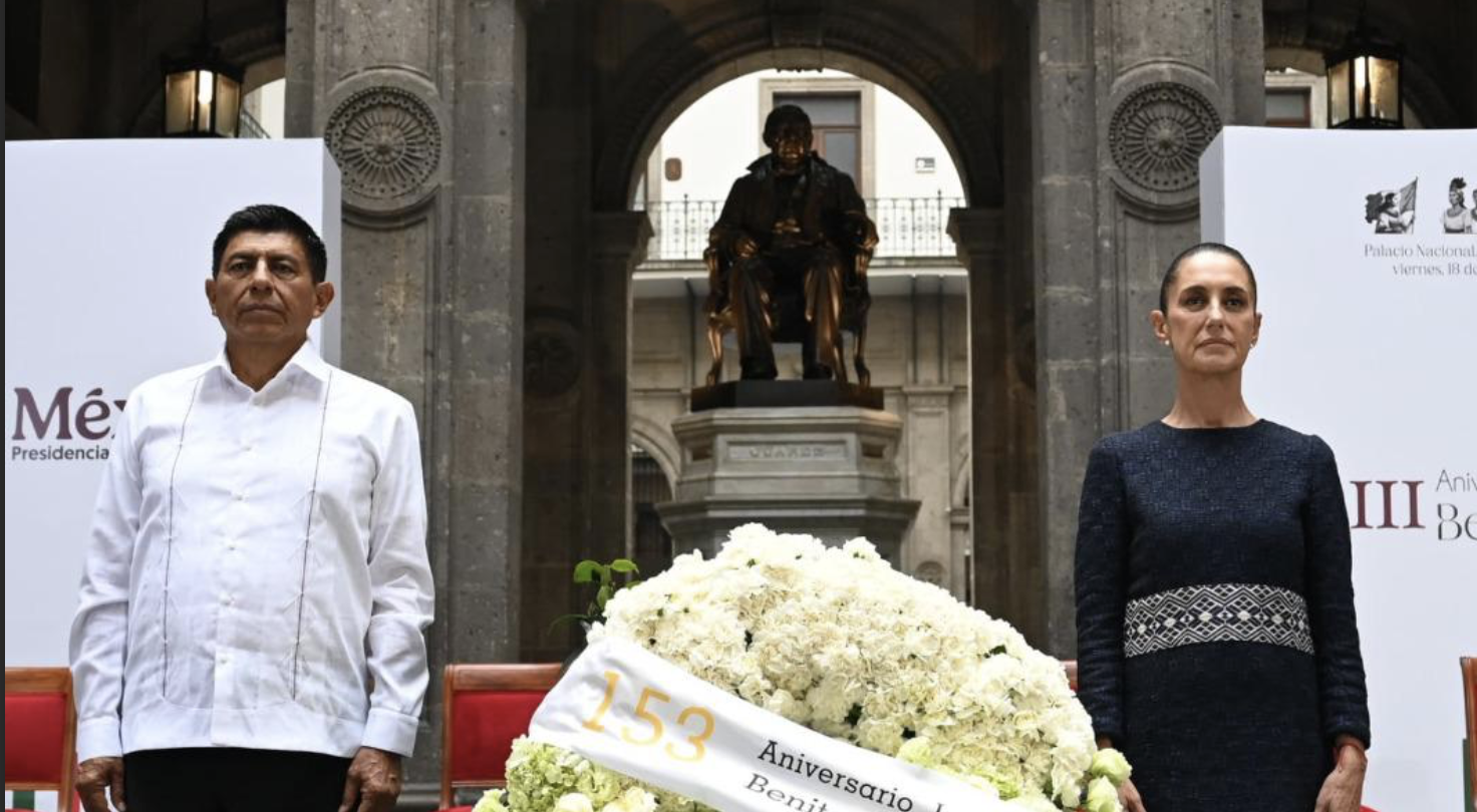 Claudia Sheinbaum encabeza ceremonia por aniversario luctuoso de Benito Juárez